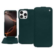 Housse cuir Apple iPhone 16 Pro - - Vert - Cuir saffiano