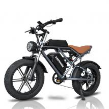 Vélo électrique avec double batterie DEEPOWER S7 2000W 48V 55AH 20 pouces VTT, Shimano 7 vitesses