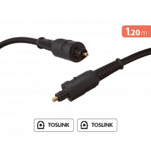 Force Power Cable de audio de fibra óptica Toslink flexible moldeado de 1,2 m Negro - Nuevo