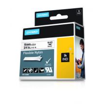 Dymo Rhino ID1-19 Ruban d'étiquettes original pour étiqueteuse - Texte noir sur fond blanc - Large