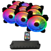 TALIUS TAL-PACK09-BLK système de refroidissement d'ordinateur Boitier PC Refroidisseur d'air 12 cm Noir 9 pièce(s)