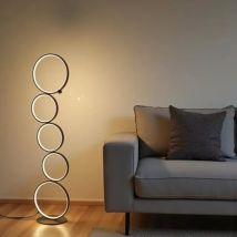Lampadaire Ring LED - Noir