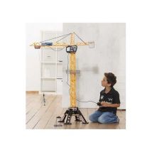 Grue filoguidée DICKIE TOYS 120 cm Rot. 350° Télécommande filaire Cabine ouvrante Jaune/Noir