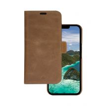 DBRAMANTE1928 Funda con cierre para Iphone 14 Plus Modelo de piel Lynge con tarjetero Marrón claro - Nuevo