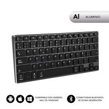 SUBBLIM Teclado Wireless Bluetooth Aluminio Advance Compact Grey - Nuevo