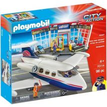 PLAYMOBIL 71153 Aéroport et avion, City Action, 146 pieces, Des 4 ans