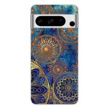 Coque en silicone - Compatible pour Google Pixel 8 Pro - design mandalla bleu