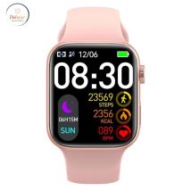iWear T900 Pro Max 9 2.02 '' Affichage Infini Alu-Céramique Double BT Appel Montre Intelligente Moniteur de Fréquence Cardiaque Rose