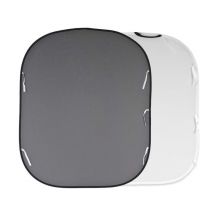 LASTOLITE fondo pieghevole 1,5m x 1,8m bianco/grigio medio - Nuovo