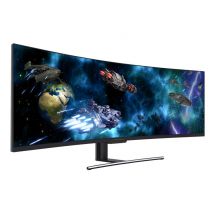 LC-Power LC-M49-DFHD-144-C-Q Display LED 124,5 cm (49 ) 3840 x 1080 pixel Full HD Ultra wide QLED Nero - Nuovo
