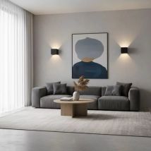 Applique Murale LED Cube Noir