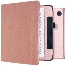 imoshion Étui de liseuse portefeuille en cuir végan pour Kobo Sage / Tolino Epos 3 - Rose Doré