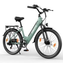 Vélo électrique urbain ESKUTE C100 Plus 26 Moteur 250 W, Batterie 36 V 13 Ah - Cyan