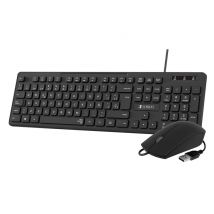 SUBBLIM Teclado Ergonómico y ratón Combo Business Slim Silencioso con cable USB - Nuevo