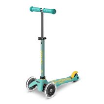 Mini Micro Deluxe Scooter LED Menta Ecológico para Niños - Nuevo