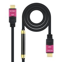 Nanocable 10.15.3730 Cavo HDMI 30 m HDMI Tipo A (Standard) Nero, Rosa - Nuovo