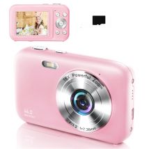 Fotocamera digitale 1080P 44MP zoom 16x schermo da 2,4 pollici, scheda da 32 GB Pink - Nuovo