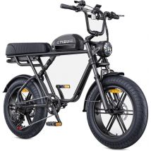 Vélo tout-terrain électrique ENGWE M1 20 pouces avec batterie 48 V 15,6 Ah, VTT tout suspendu 250 W - Noir