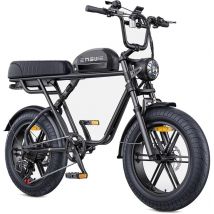 Bicicleta de montaña eléctrica ENGWE M1 de 20 pulgadas con batería de 48 V y 15,6 Ah, suspensión total de 250 W, color negro - Nuevo