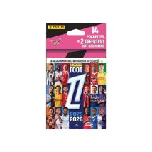 Blister Panini Football Ligue 1 2025-2026 McDonald's 14 buste + 2 omaggi 112 adesivi Rosa - Nuovo