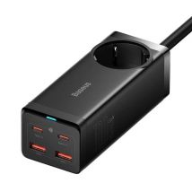 Baseus Gan3 Pro 100W cargador rápido dual USB-C/Usb-A negro + enchufe de red. - Nuevo