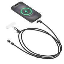 Cavo di Ricarica a Tracolla USB-C a USB-C 3A Power Delivery 60W Regolabile - Nuovo