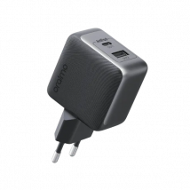 oraimo PowerCube 33 Pro – Cargador de pared GaN 33W, doble puerto USB-C/USB-A con cable incluido - Nuevo