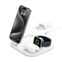 Belkin BoostCharge Auricolari, Smartphone, Smartwatch Bianco USB Wireless Charging Carica rapida interna - Nuovo