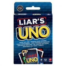 Mattel Games UNO Liar?s Gioco di carte per adulti, bambini, famiglie, feste e serate di giochi, gioco da viaggio, bluffa e inganna per battere i tuoi 