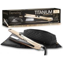 Coffret lisseur vapeur + tapis trousse 2-en-1 - Demeliss Exclusive Set Tita V2 - Titanium - Gold