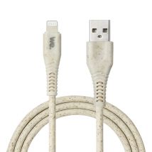 WE Biosourced Cable USB A a Lightning 2.4A, certificado MFi - Cable y embalaje fabricados con productos ecológicos - Longitud 2 Metros - Nuevo