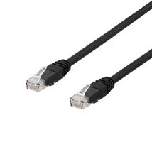 Deltaco TP-60SAU câble de réseau Noir 0,5 m Cat6a U/UTP (UTP)