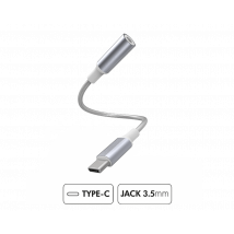 Force Power Adaptador reforzado de USB-C a conector de 3,5 mm Blanco - Nuevo