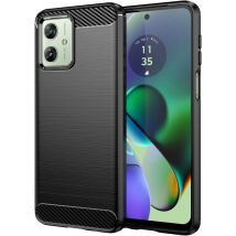 Motorola Moto G54 5G coque style carbone noir