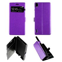 Funda Folio púrpura compatible con Huawei Ascend P7 - Nuevo