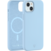 Coque renforcée MagSafe iPhone 15 SILICONE 2m Bleu Ciel + Garantie à vie Force Case