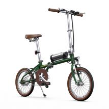 Bicicleta eléctrica Onesport OT02, verde. Autonomía de 25 km, neumáticos de 16 pulgadas, peso ligero de 14,5 kg: una bicicleta eléctrica compacta 