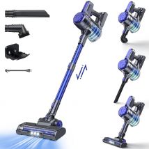 Aspirateur Balai sans Fil 6 en 1 bleu velour noir Vendos85