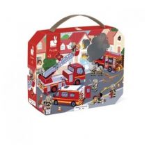 Puzzle Pompiers 24 Pièces - Aventure Épique pour Enfants