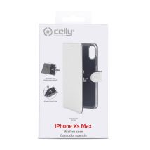 Celly Wally coque de protection pour téléphones portables 16,5 cm (6.5 ) Étui avec portefeuille Blanc Apple iPhone XS Max