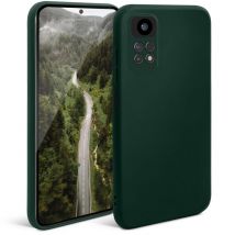 Moozy Minimalist Series Coque en silicone pour Xiaomi Redmi Note 11 Pro 5G et 4G, vert nuit – Finition mate légère, coque de protection fine et souple