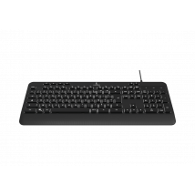 LUSORIS KBL400 SILENT Clavier Silencieux en ABS Noir avec Câble 2 m – USB Plug & Play, Touches Multimédia, Compatible PC & Mac