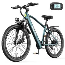 Bicicletta Elettrica Aairsk GT300 | Velocità Massima 25 km/h | Autonomia 35-55 km | Motore 250W | Batteria 36V 10Ah | Pnei da 26 PolliciT | Blu - 