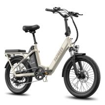 Vélo électrique FAFREES F20 Flex pour trajets domicile-travail, batterie 36 V 20 Ah / autonomie de 100 km, capteur de couple - blanc cassé