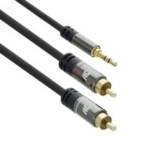 ACT AC3607 cable de audio 5 m 2 x RCA 3,5mm Negro - Nuevo