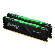 Memoria Kingston FURY Beast RGB 16 GB (2x8GB) DDR4 3200 MHz CL16 (KF432C16BBAK2/16) - Nuevo