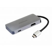 Mediacom MD-C311 hub de interfaz Mini DisplayPort Aluminio - Nuevo