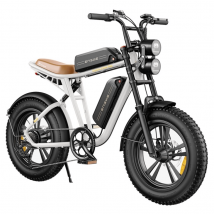 Vélo électrique tout-terrain à gros pneus ENGWE M20 20 pouces Moteur 750 W Batterie double 48 V 26 Ah-Blanc