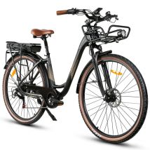 Bicicleta eléctrica SAMEBIKE RS-A07 de 28 , motor de 500 W, batería de 36 V y 13 Ah, cómoda para ciudad y ocio, para mujer - Nuevo
