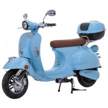 Retro50 - Scooter électrique 50cc - moteur 2900 W - 2 batteries 72V 27Ah, bleu